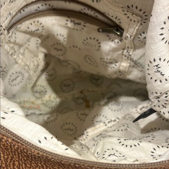 Myra Bag Vintage-Inspired Tan and Gray crossbody Bag - Picture 3 of 5